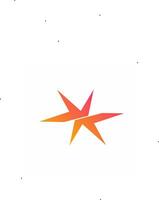 une étoile logo avec Orange et rouge couleurs vecteur