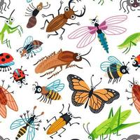 modèle de coléoptères mignon vectorielle continue pour les enfants vecteur