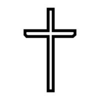 contour Christian traverser symbole icône. vecteur illustration