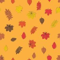 feuilles d'automne abstraites sans soudure de fond. illustration vectorielle vecteur