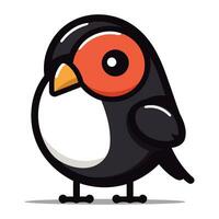 bouvreuil oiseau dessin animé mascotte personnage vecteur icône illustration