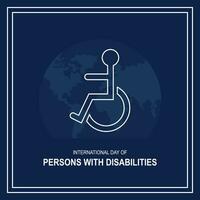 international journée de les personnes avec handicapées Contexte. vecteur