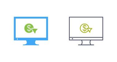 icône de vecteur de paiement par clic unique