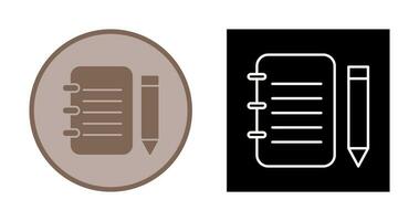 icône de vecteur de bloc-notes unique