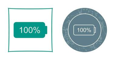 icône de vecteur de batterie pleine unique