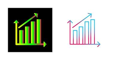 icône de vecteur de statistiques en hausse