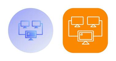 icône de vecteur de systèmes connectés