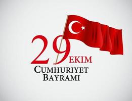 29 octobre jour de la république turquie. vecteur