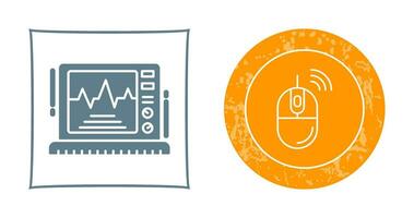 icône de vecteur de moniteur ekg