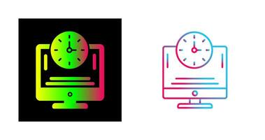 icône de vecteur de temps en ligne