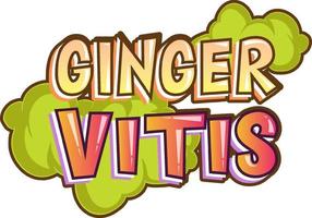 conception de texte pour le logo gingembre vitis vecteur