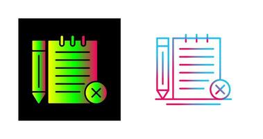 icône de vecteur de notes non cochées