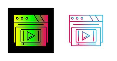 icône de vecteur de lecteur vidéo