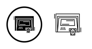 icône de vecteur de guichet automatique