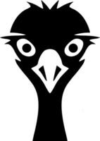 vecteur émeu oiseau visage icône logo vecteur illustration