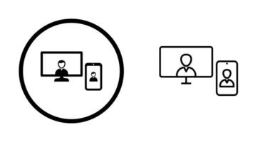 icône de vecteur d'appel vidéo unique