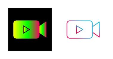 icône de vecteur vidéo unique