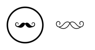 icône de vecteur de moustache