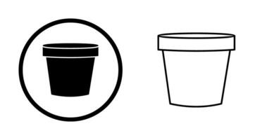 icône de vecteur de pot de plante