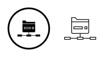icône de vecteur de dossier réseau
