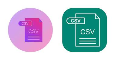 icône de vecteur csv