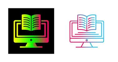 icône de vecteur d'apprentissage numérique