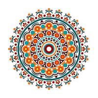 conception de vecteur d'art de mandala moderne avec un beau mélange de couleurs