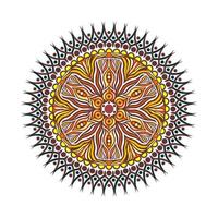 conception de vecteur d'art de mandala moderne avec un beau mélange de couleurs