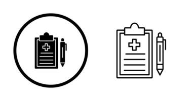 icône de vecteur de dossier médical