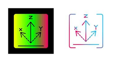 icône de vecteur d'axe