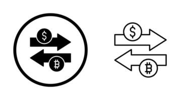 icône de vecteur d'échange d'argent