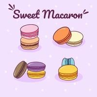 modèle de vecteur d'illustration macaron sucré