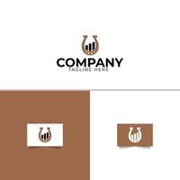 modèle de conception de logo de marketing de cheval vecteur