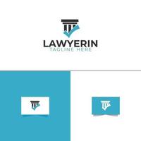 modèle de conception de logo de liste de contrôle d'avocat vecteur