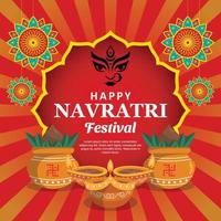 fond de joyeux festival de navratri vecteur