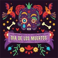 dia de muertos ou le jour des morts vecteur