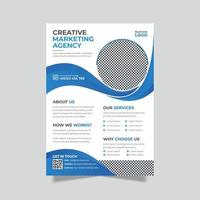 modèle de conception de flyer d'agence de marketing créatif au format a4 vecteur