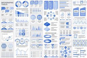 éléments infographiques de collection conception de vecteur de visualisation de données