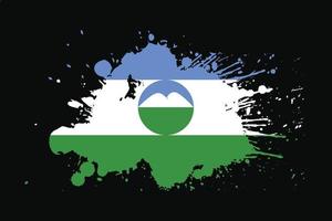 drapeau kabardino balkaria avec design effet grunge vecteur