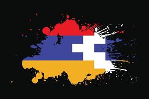 drapeau du Nagorno Karabakh avec effet grunge vecteur