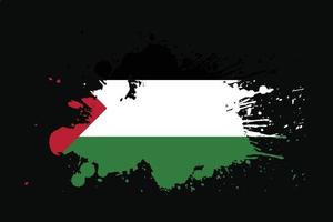 drapeau de la Palestine avec un design effet grunge vecteur