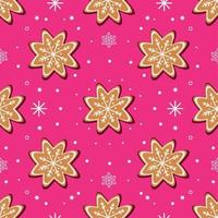 modèle sans couture de bonbons de Noël traditionnels sur fond rose vecteur