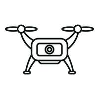 cinéma drone icône contour vecteur. vidéo aérien technologie vecteur