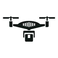 parcelle drone contrôle icône Facile vecteur. carte terre vue vecteur