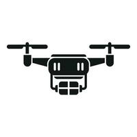 parcelle drone livraison icône Facile vecteur. intelligent numérique technologie vecteur