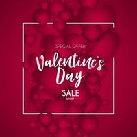 conception de fond de vente d'amour et de sentiments de la saint-valentin. vecteur