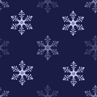 hiver flocons de neige sans couture modèle sur foncé bleu Contexte vecteur