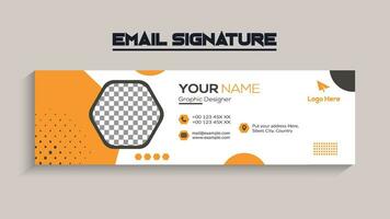 entreprise moderne email Signature conception modèle. email Signature modèle conception. affaires e Signature vecteur conception.