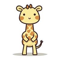 mignonne girafe personnage conception. vecteur illustration eps10 graphique