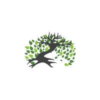 logos de l'écologie des feuilles d'arbre vert vecteur